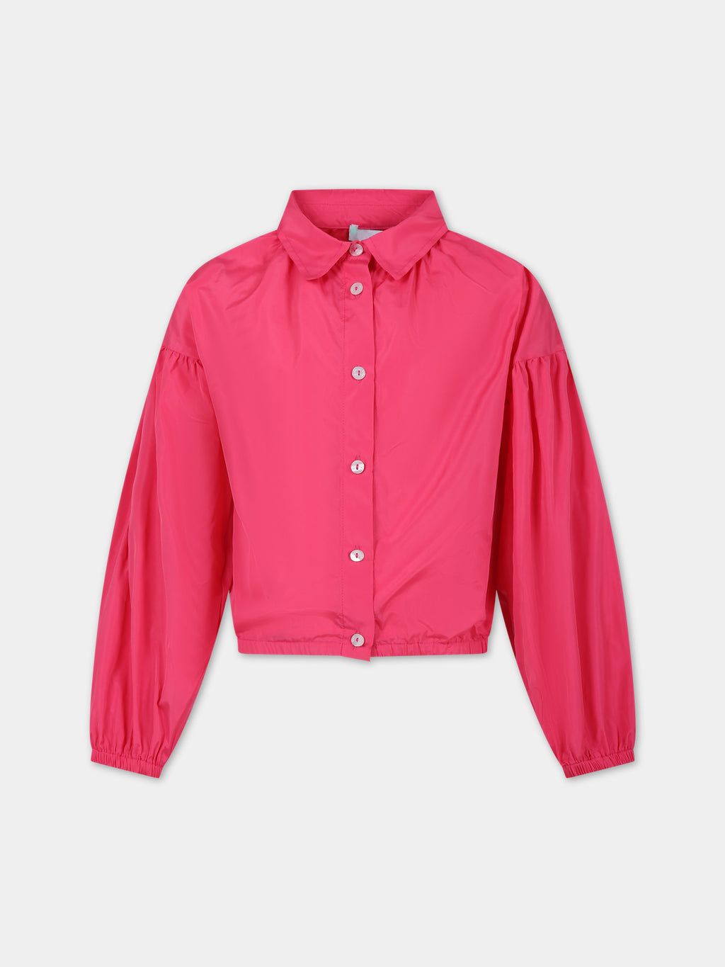 Camicia fucsia per bambina con logo